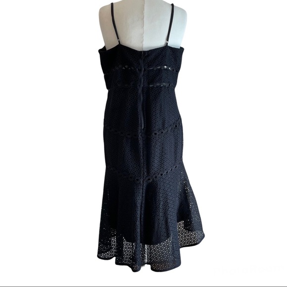 Bardot Ariana Dress Fit and Flare Eyelet High Low - Picture 2 of 15